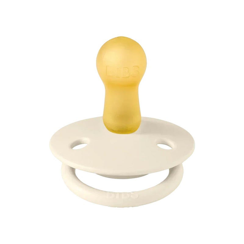 BIBS De Lux Cilicone Pacifier Pack of 2 – One Size Ivory/Baby Pink - Image 3